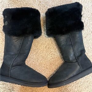 UGG Black Bailey Button Over the knee